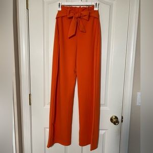 Orange Wide Leg Pants